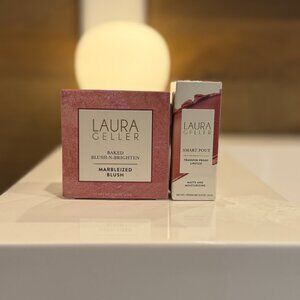 Laura Geller Makeup Set NEW Ethereal Rose Blush + Smart Pout Lipstick Brilliant